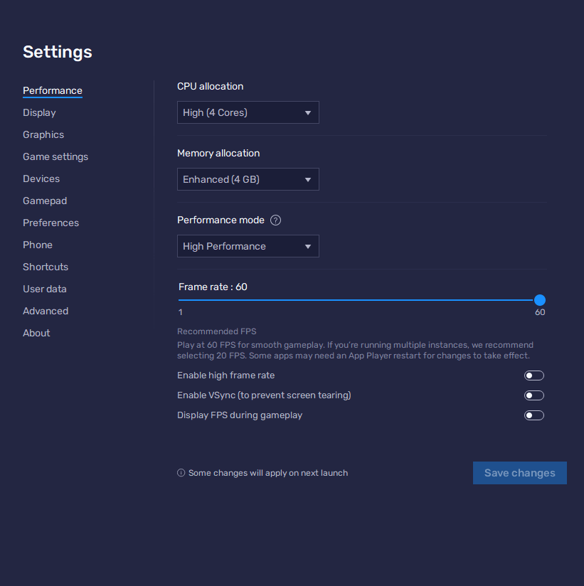 Bluestacks Optimum Configuration